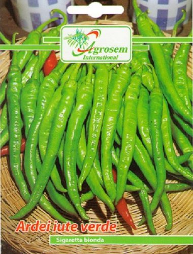 Seminte legume - Ardei Iute Verde Sigaretta Bionda